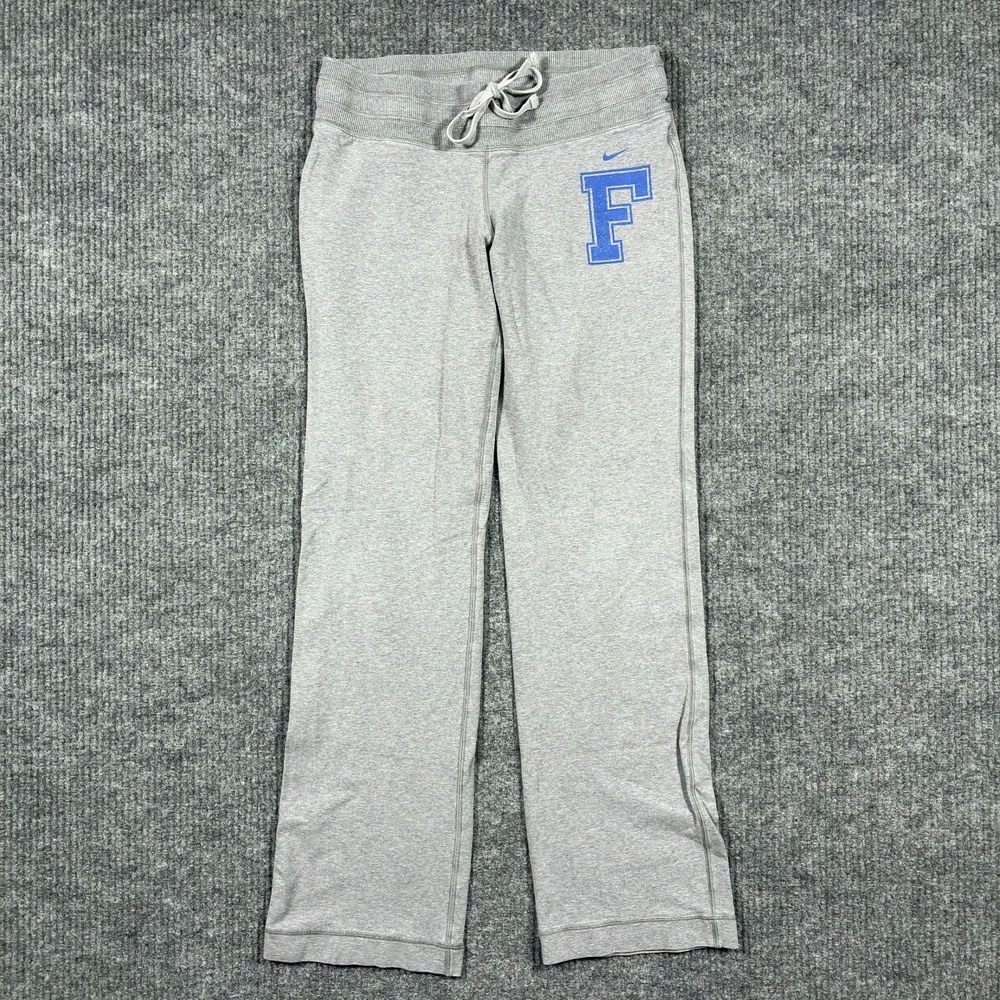 Nike Womens Sweatpants Size M Gray Athletic‎ Pull On Drawstring Stretch Casual